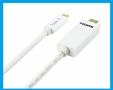 Cabo USB-C Macho para HDMI Macho 4K Apple MacBook (Branco) (2m) - Multi4you®