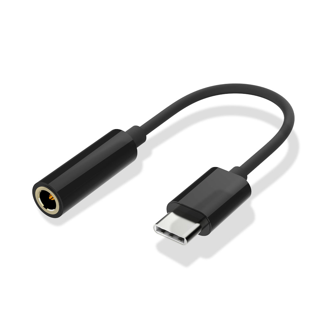 Cabo de Áudio USB-C para Jack 3.5mm (Preto) - Multi4you®