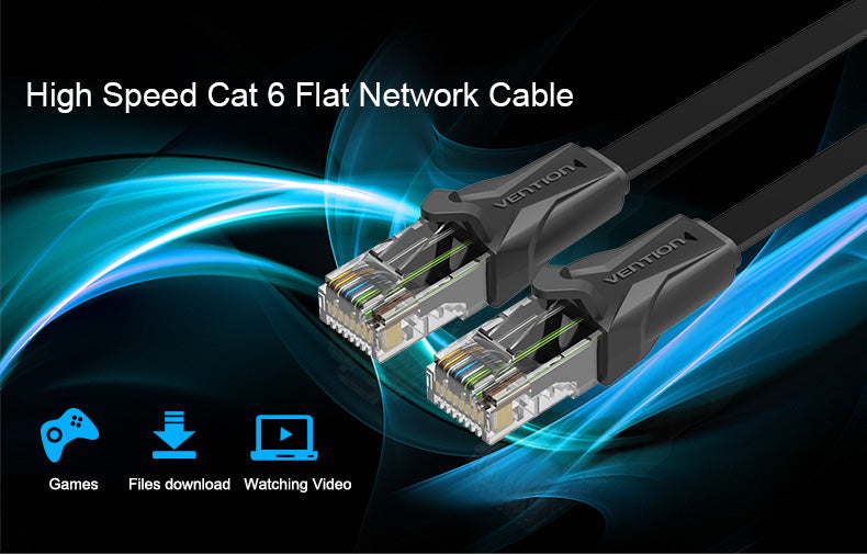 Cabo Vention de Rede RJ45 Ethernet Flat Cat6 (35m)