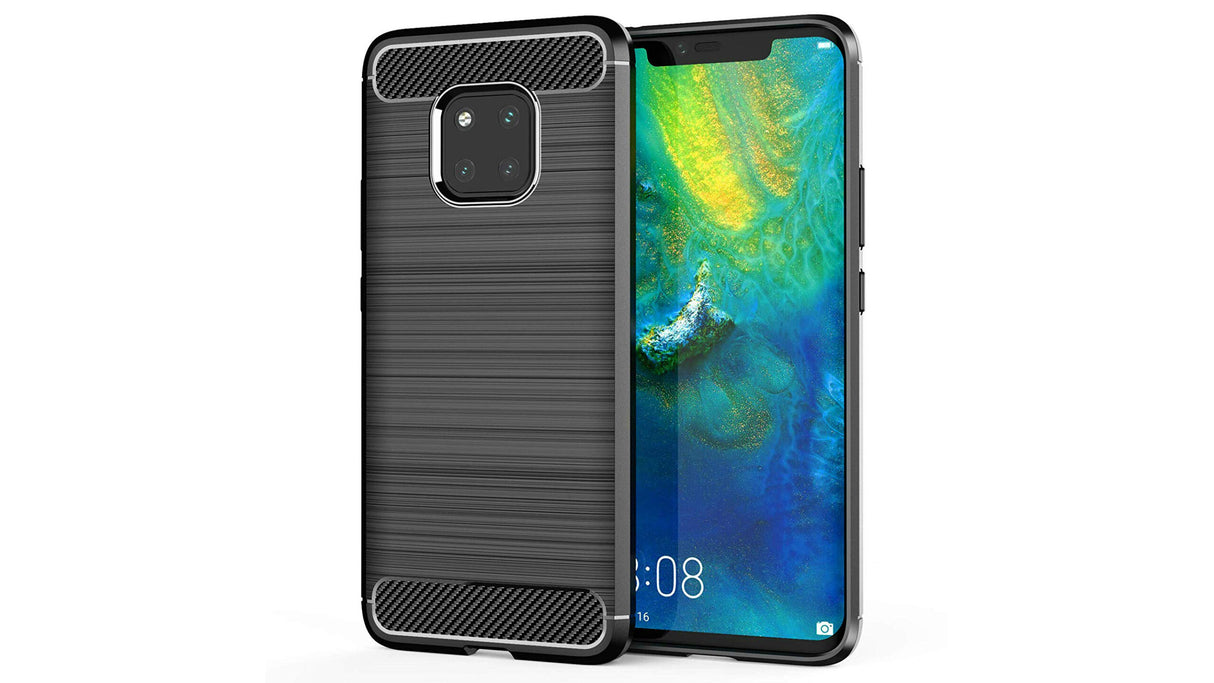 Capa Carbon Gel TPU Carbono Preto para Huawei Mate 20 Pro - Multi4you®