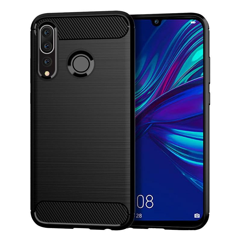 Capa Carbon Gel TPU Carbono Preto para Huawei P Smart+ / P Smart Plus 2019 - Multi4you®