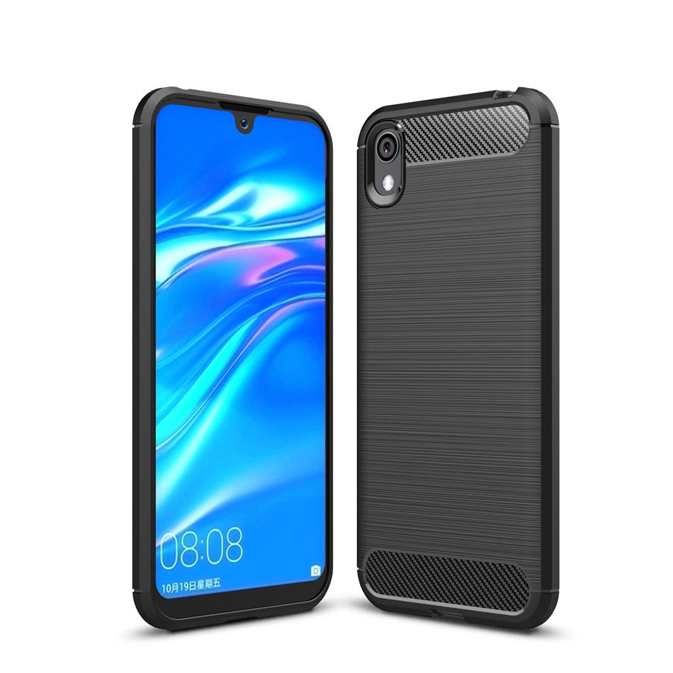 Capa Carbon Gel TPU Carbono Preto para Huawei Y5 2019 - Multi4you®