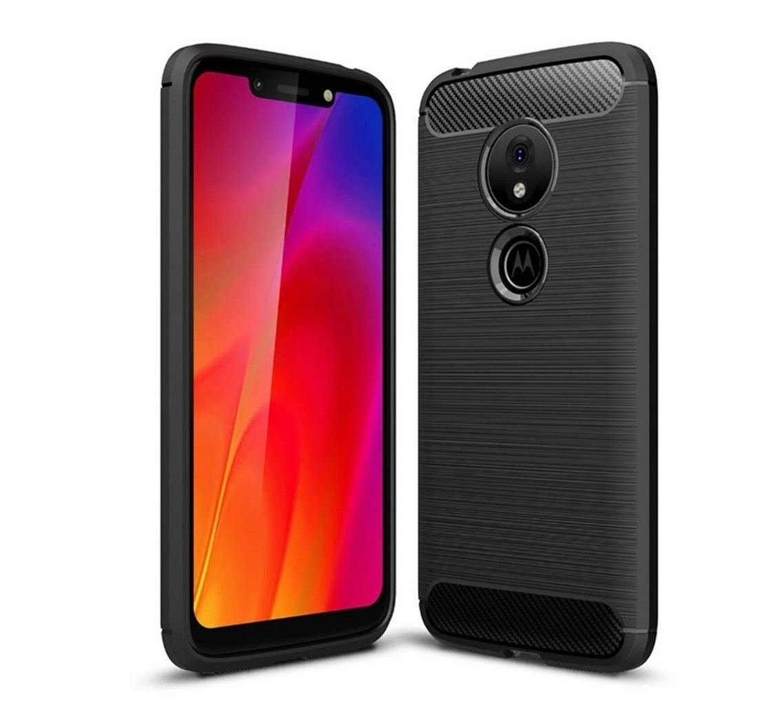 Capa Carbon Gel TPU Carbono Preto para Motorola Moto G7 Power - Multi4you®