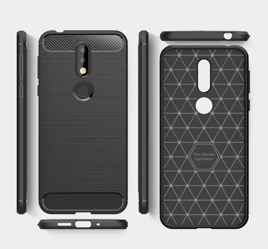 Capa Carbon Gel TPU Carbono Preto para Nokia 7.1 - Multi4you®