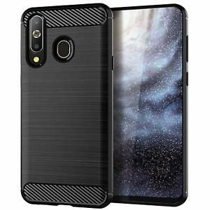 Capa Carbon Gel TPU Carbono Preto para Samsung Galaxy A8s - Multi4you®