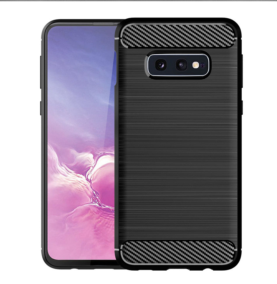 Capa Carbon Gel TPU Carbono Preto para Samsung Galaxy S10e - Multi4you®