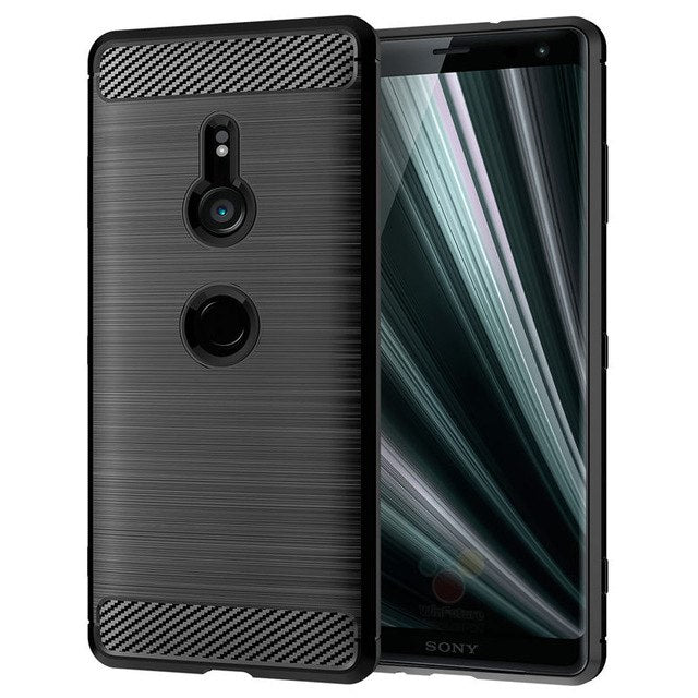 Capa Carbon Gel TPU Carbono Preto para Sony Xperia XZ3 - Multi4you®