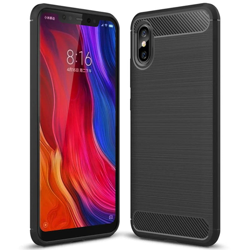 Capa Carbon Gel TPU Carbono Preto para Xiaomi Mi 8 Pro - Multi4you®