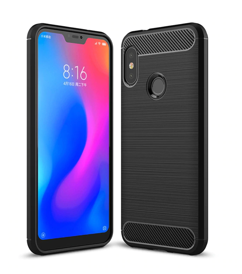 Capa Carbon Gel TPU Carbono Preto para Xiaomi Mi A2 Lite / Redmi 6 Pro - Multi4you®