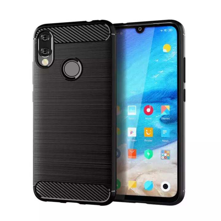 Capa Carbon Gel TPU Carbono Preto para Xiaomi Redmi Note 7 Pro - Multi4you®