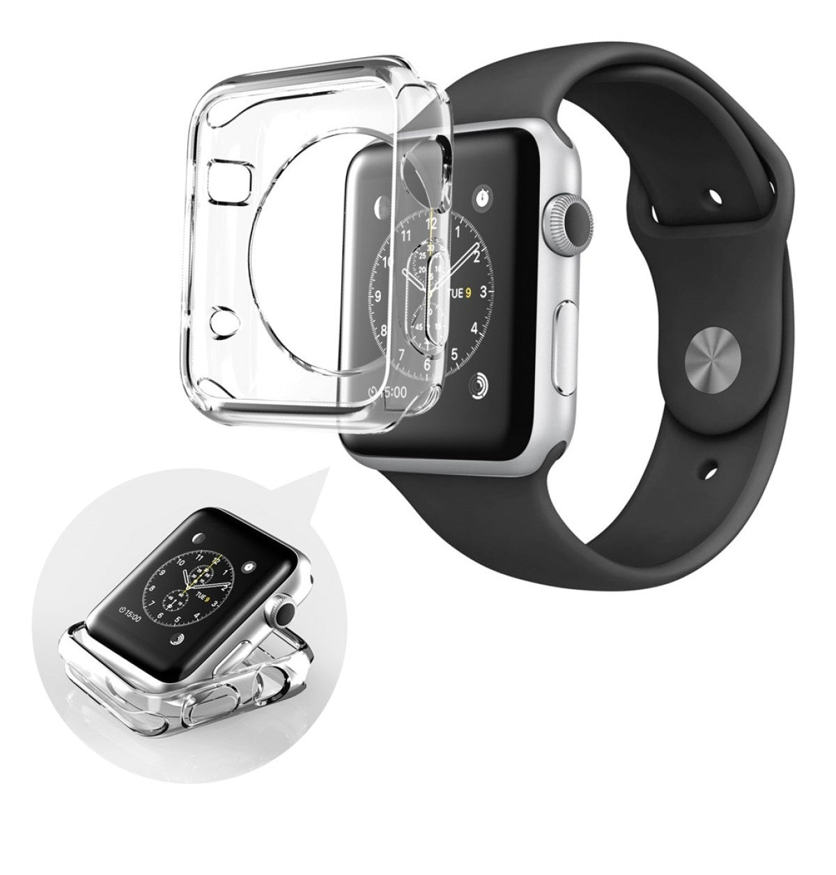 Capa Transparente Gel TPU Silicone para Apple Watch 42mm - Multi4you®