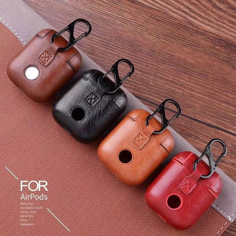 Capa em Pele para Apple AirPods CASTANHO CLARO - Multi4you®