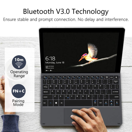 Capa Teclado BLUETOOTH para Surface GO - Type Cover Wireless (QWERT Inglês) - Multi4you®