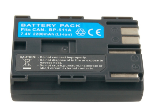 Bateria Compatível Canon BP-511 / BP-511A 2200mAh