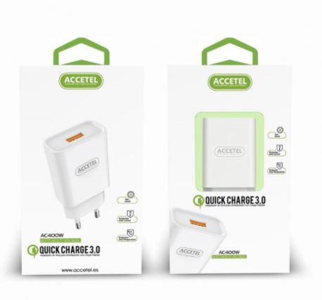 Carregador USB Quick Charge 3.0 18W - Branco