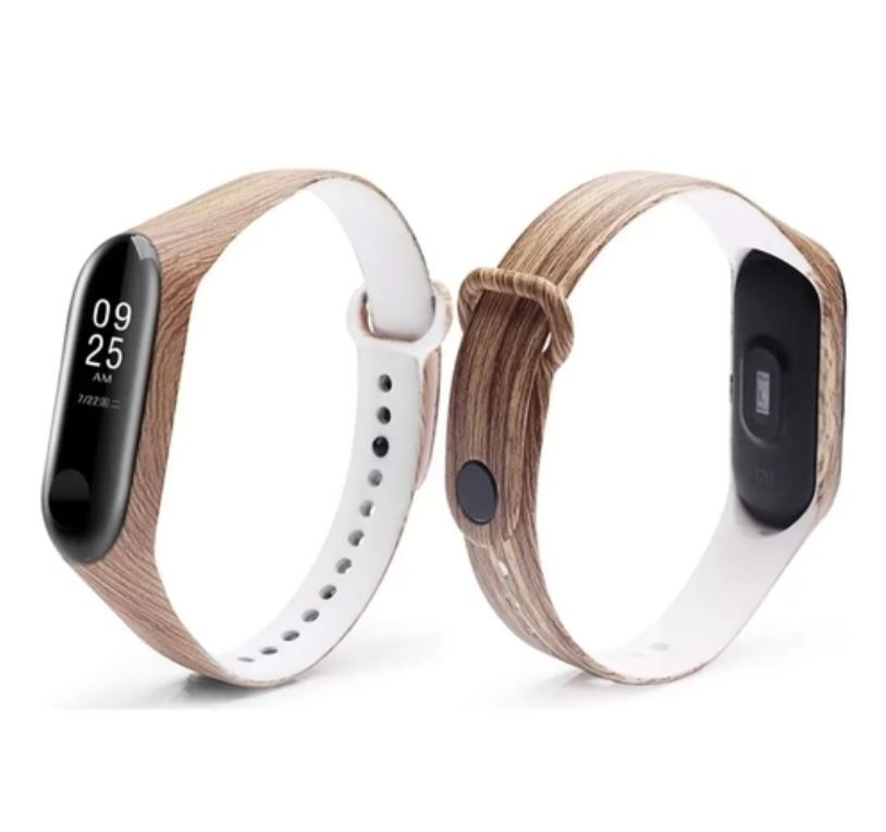 Pulseira em Silicone Xiaomi Mi Band 5 Estampado Madeira