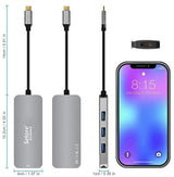 HUB USB-C  7 EM 1 (USB-C / 3xUSB 3.0 / TF/ SD e HDMI)