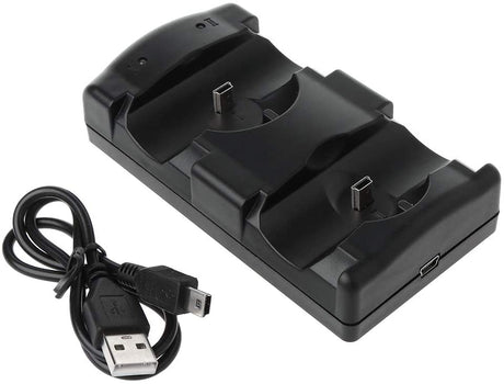 Carregador Dock Station 2 em 1 para Comando PS3 e Move