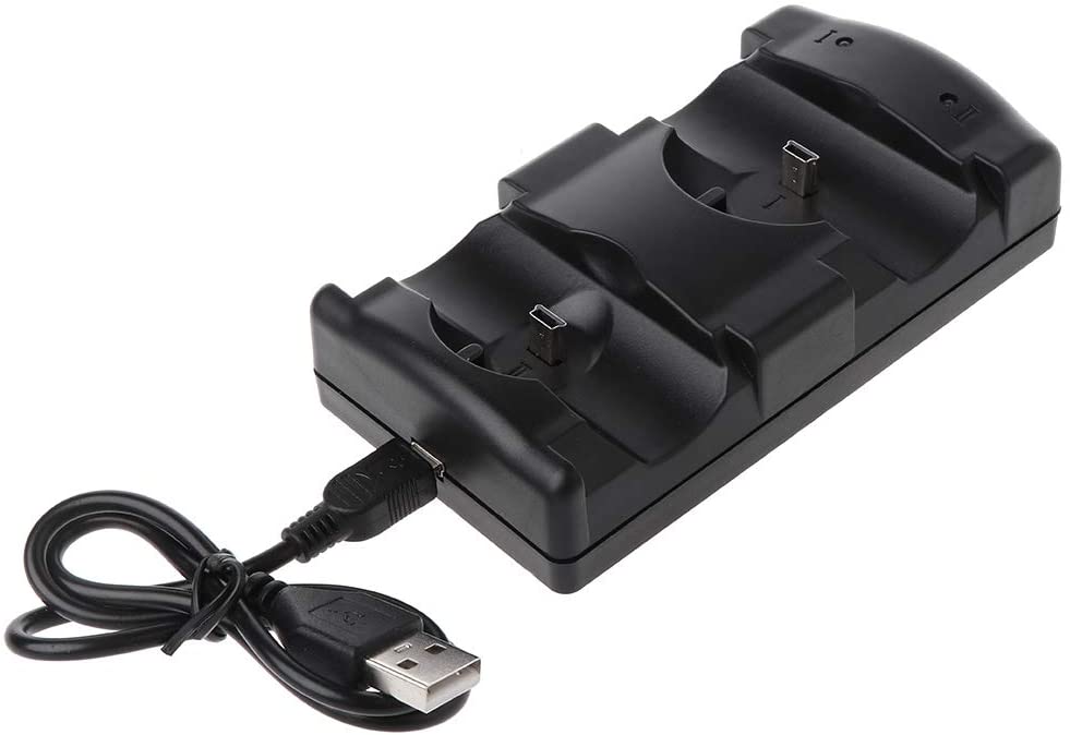 Carregador Dock Station 2 em 1 para Comando PS3 e Move