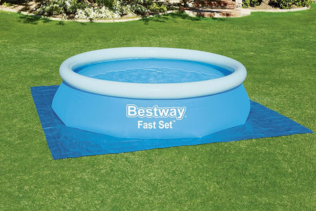 Bestway 58001 - tapeçaria terrestre para piscina azul 335x335 cm