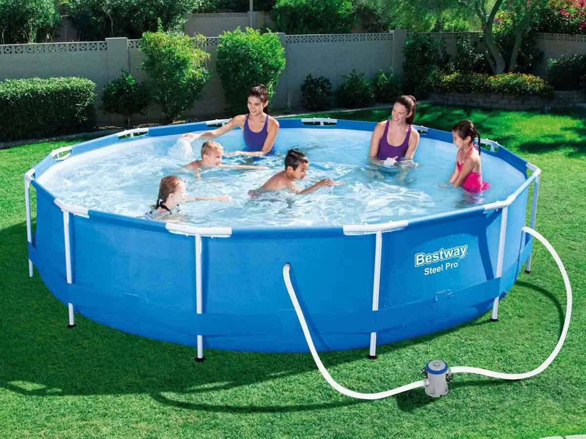 Bestway 56681 - Piscina redonda de aço azul ã 366 x 76 cm