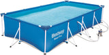 Bestway 56424 - Ponto de moldura de respingo de piscina destacável remoto Pool 400x211x81 cm 1.249 litro de tratamento de cartucho - tempo - tempo