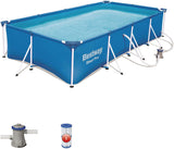 Bestway 56424 - Ponto de moldura de respingo de piscina destacável remoto Pool 400x211x81 cm 1.249 litro de tratamento de cartucho - tempo - tempo