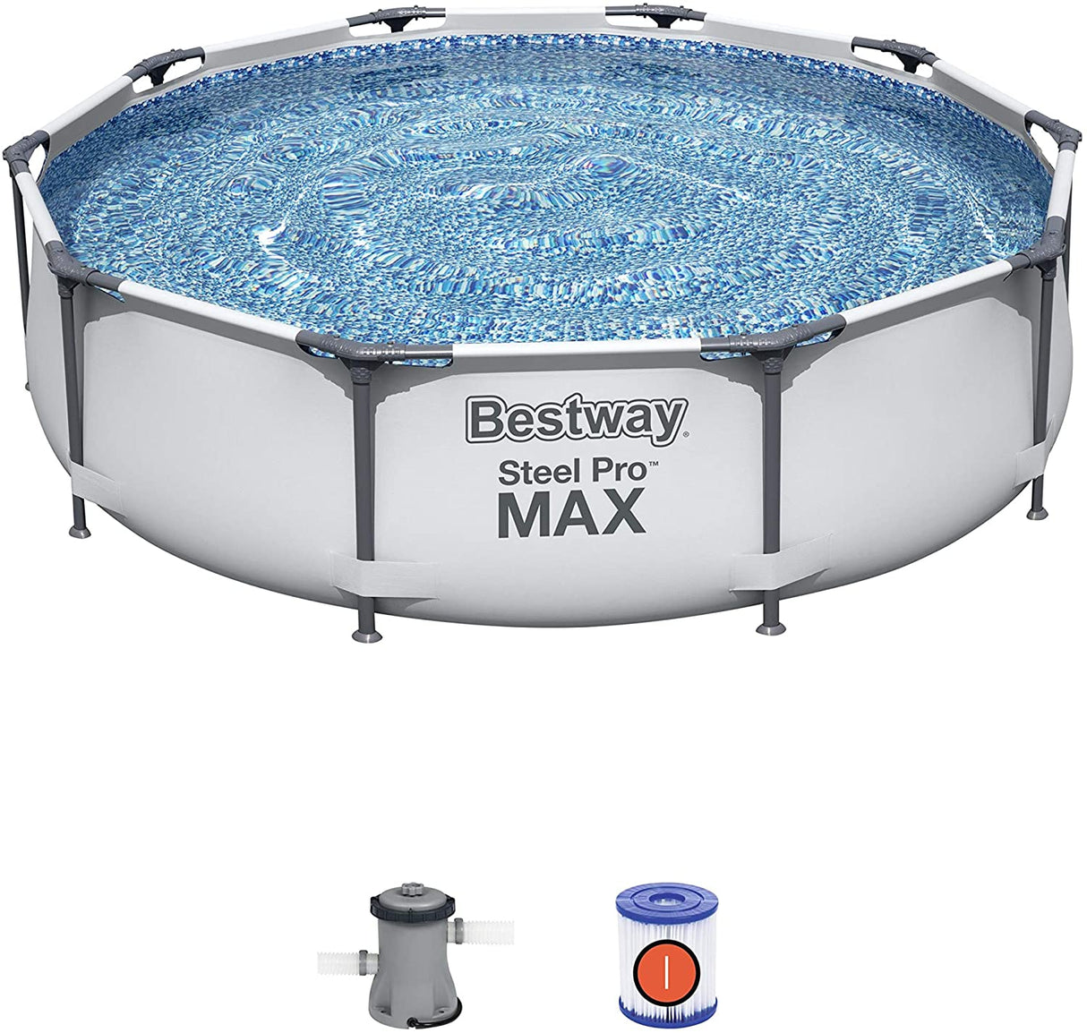 Bestway 56416 - Piscina destacável aço tubular Pro Max 366x76 CM Planta de tratamento de cartucho 1.249 litros - tempo