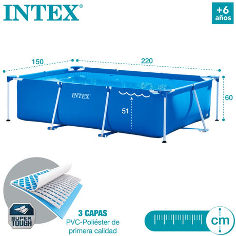 Intex 28270 - Pool destacável 220 x 150 x 60 cm 1662 litros