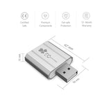 EC Technology Placa de Som Externa USB Adaptador de Som Virtual - Prata