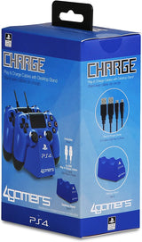 Estação de Carregamento PS4 4GAMERS Twin Play n' Charge Azul