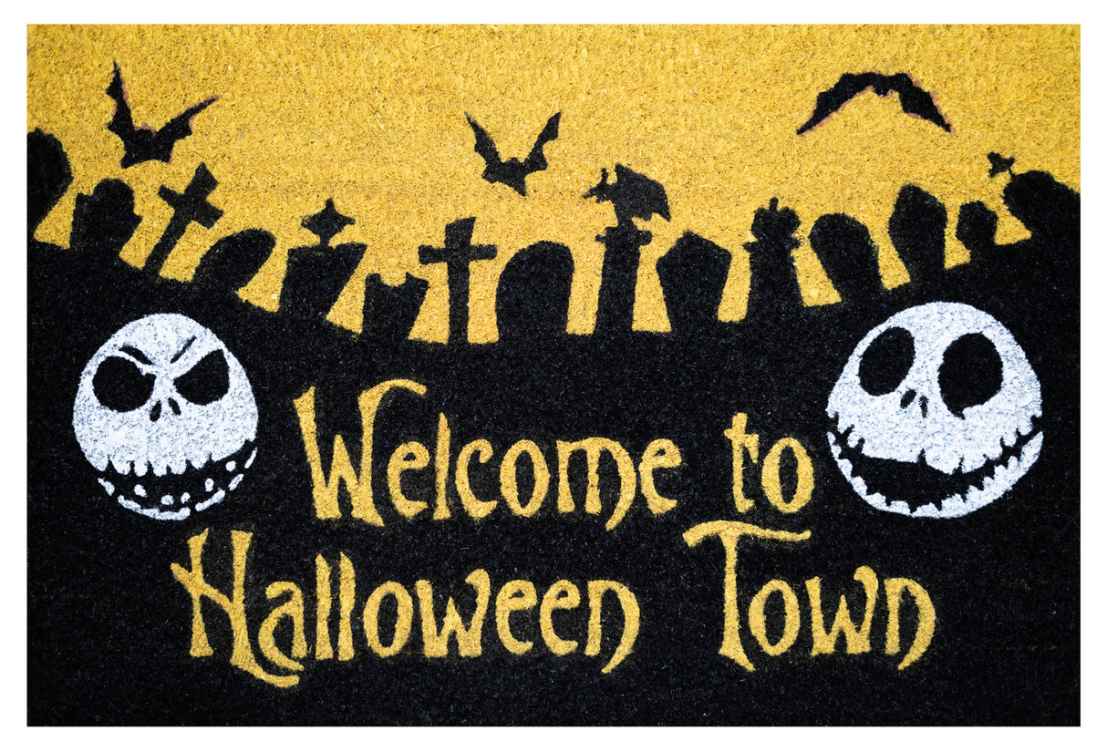 Tapete De Entrada Felpudo Nightmare Before Christmas Halloween Town