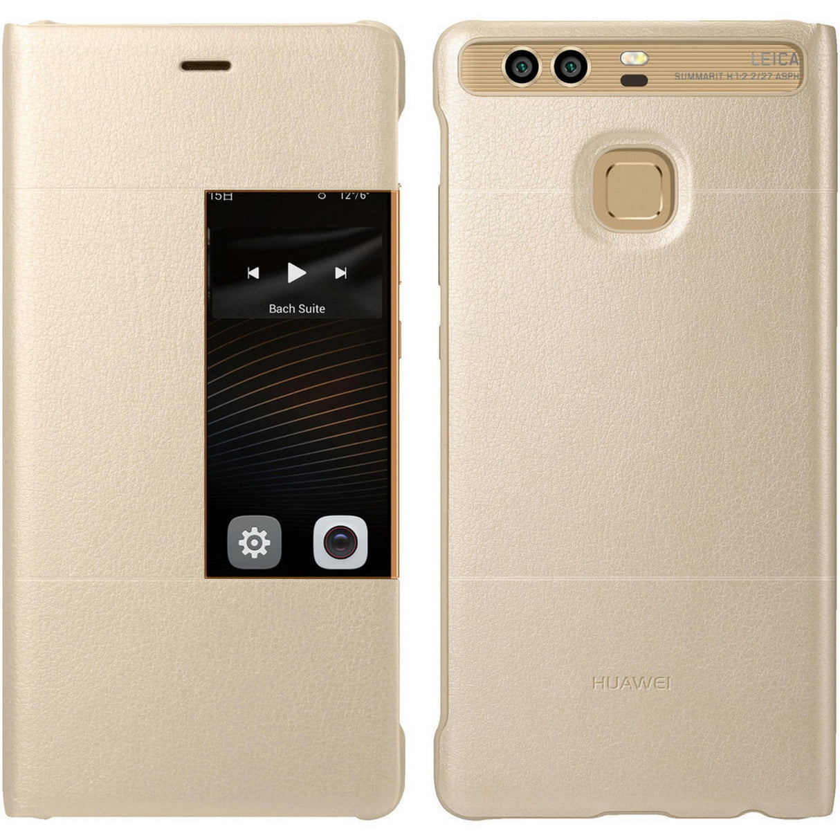 Huawei Capa Flip Cover View para P9 (Dourado - Gold)