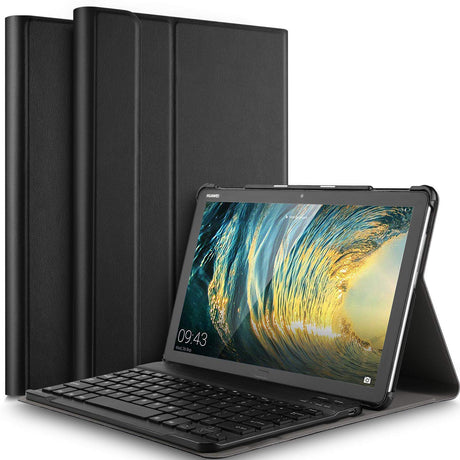 Capa Flip com Teclado Bluetooth Destacável para Huawei MediaPad M5 Lite 10.1" - Multi4you®