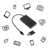 Hub Micro USB 4 Portas USB e 1 Porta para Carregamento