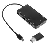 Hub Micro USB 4 Portas USB e 1 Porta para Carregamento