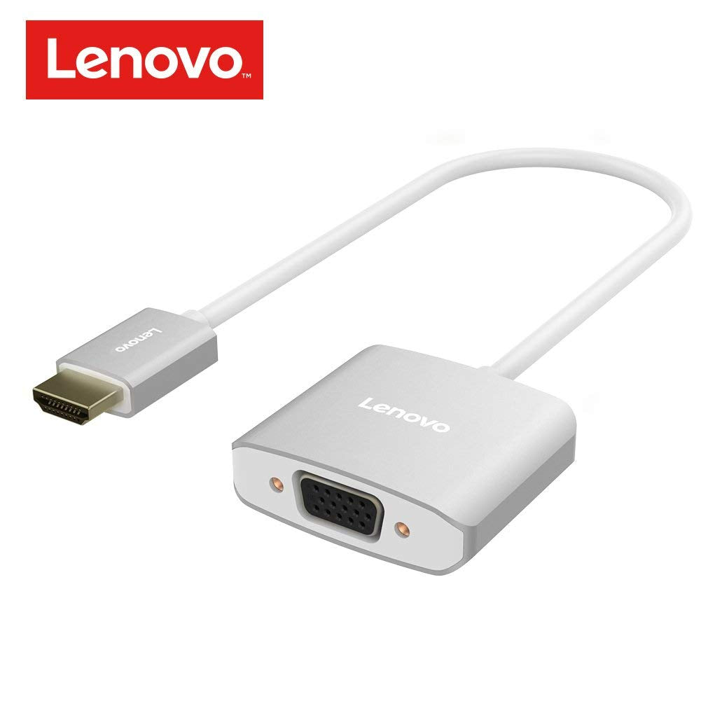 Adaptador Conversor de HDMI para VGA Lenovo H201 Com Áudio Jack 3.5mm + Micro USB (Grey)