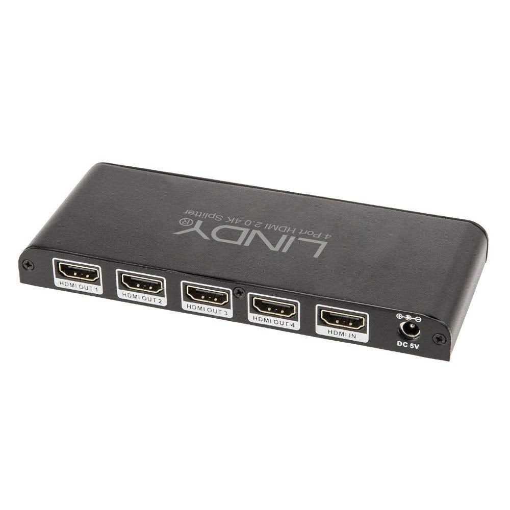 Lindy Splitter 1 X 4 HDMI 2.0 4K UHD 3D 38221 (Multiplicador de video)