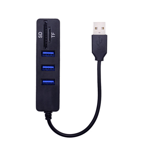 Multi Hub USB 3 Portas / Leitor de Cartão SD / Micro SD (Preto) - Multi4you®