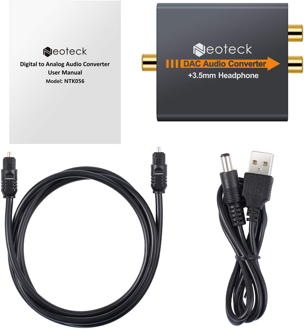 Neoteck Conversor de Áudio Digital para Analógico com Saída para Jack 3,5mm