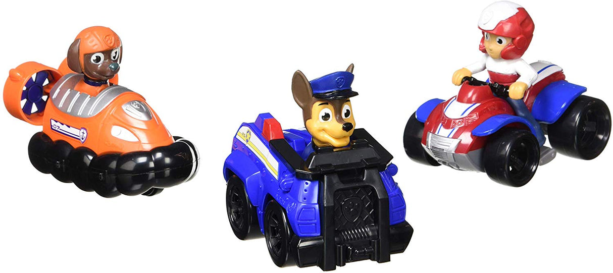 Patrulha Pata Rescue Racers Team - Pack 3 Veículos