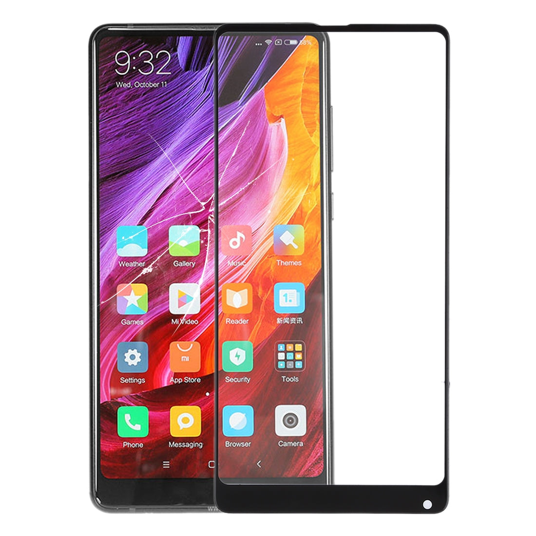 Pelicula Vidro Temperado Full Cover 3D Preto para Xiaomi Mi Mix 2 - Multi4you®