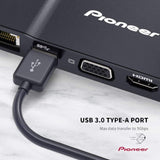 Pionner Adaptador USB-C para HDMI/VGA/USB/RJ45 4 em 1