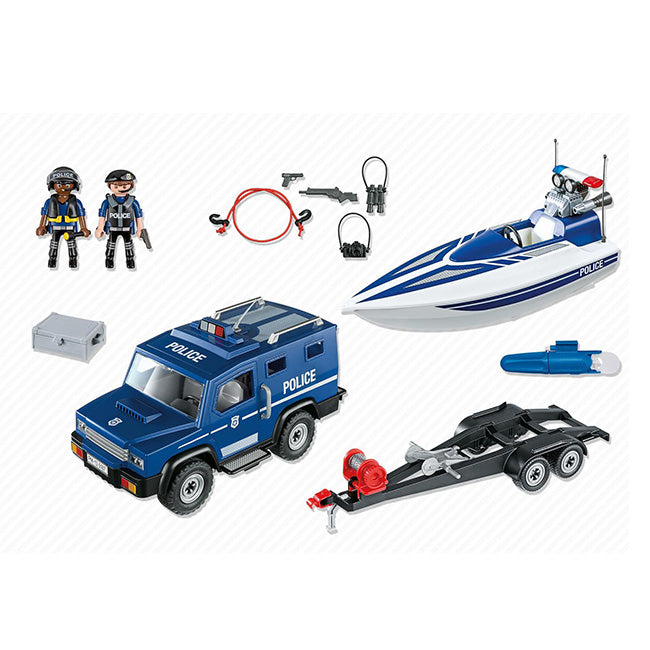 Playmobil Camiao da Policia com Lancha 5187 Multishop.pt