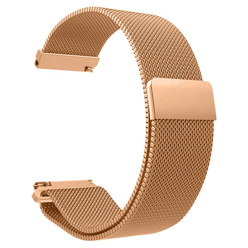 Pulseira de Substituição 20mm Xiaomi Amazfit GTS / Bip / Bip Lite / Bip S / GTR 42mm / Ticwatch / Huawei / Samsung Metal Milanesa (Rosa)