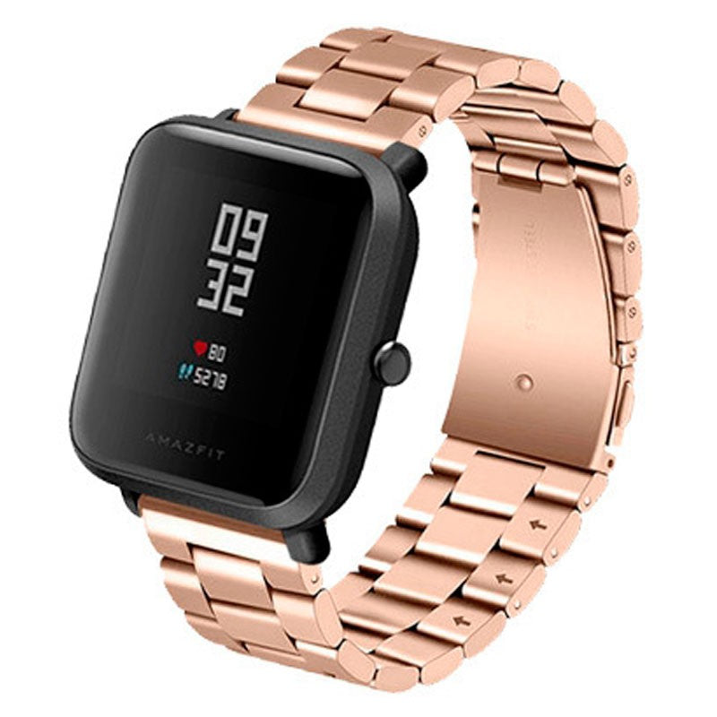 Pulseira de Substituição 20mm Xiaomi Amazfit GTS / Bip / Bip Lite / Bip S / GTR 42mm / Ticwatch / Huawei / Samsung Metal Elos (Rosa)