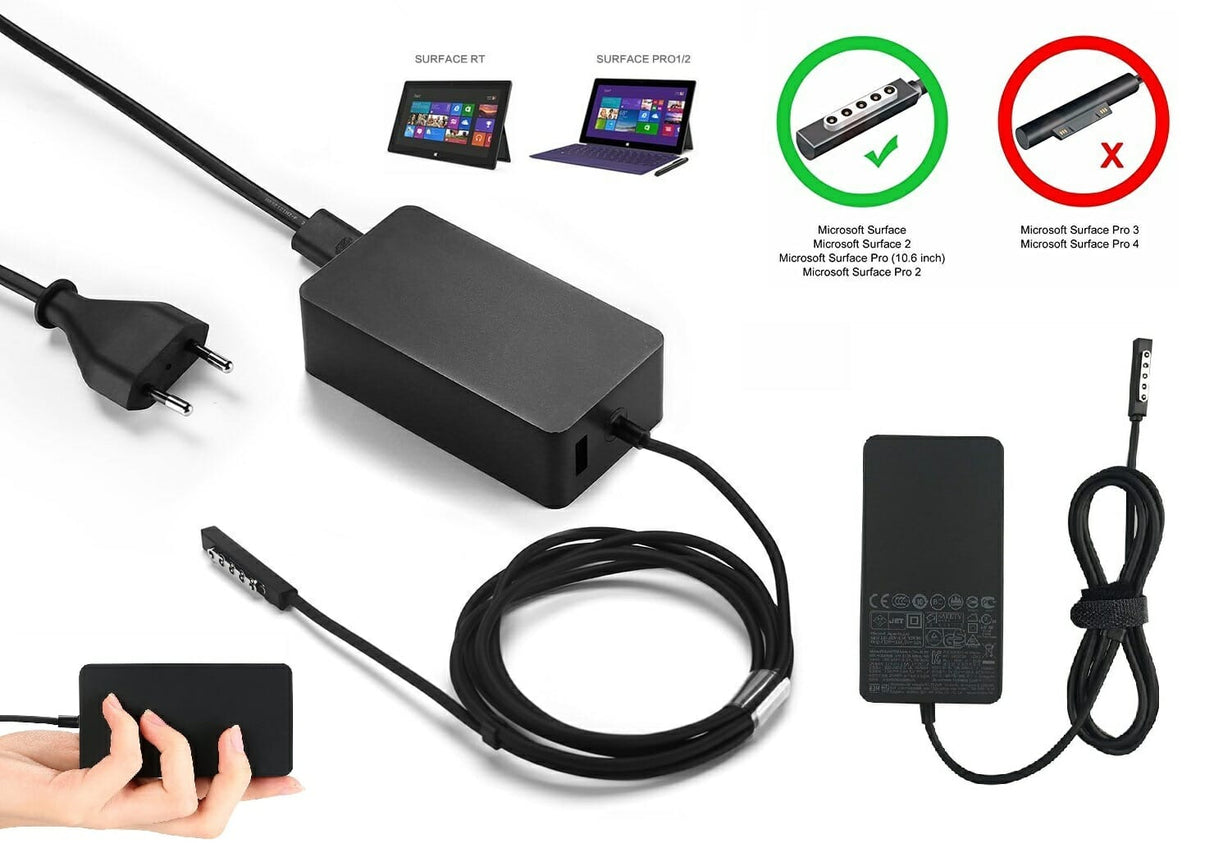 Carregador 48W para Microsoft Surface RT, 2, Pro 2, Pro (2013) - Original