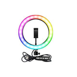 Anel Luz LED RGB 26 cm + Suporte Tripé 2 metros  Ring Light MJ26