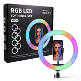 Anel Luz LED RGB 26 cm - Ring Light MJ26