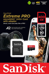 SanDisk Extreme Pro 400 GB microSDXC Pro Deluxe 170 MB/s Class 10